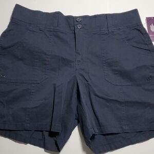 Gloria Vanderbilt Size 8 Shorts Luca Shorts Dark Blue Women's 8 Anchor Blue